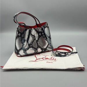 Christian Louboutin Small Paloma Python Amazonia With Strap